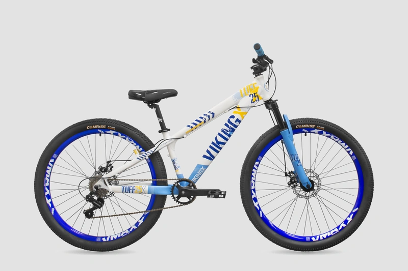 BICVIJUMP-2614-BICICLETA-VIKINGX-TUFF-25-R26-BLANCO-AMARILLO-CELESTE