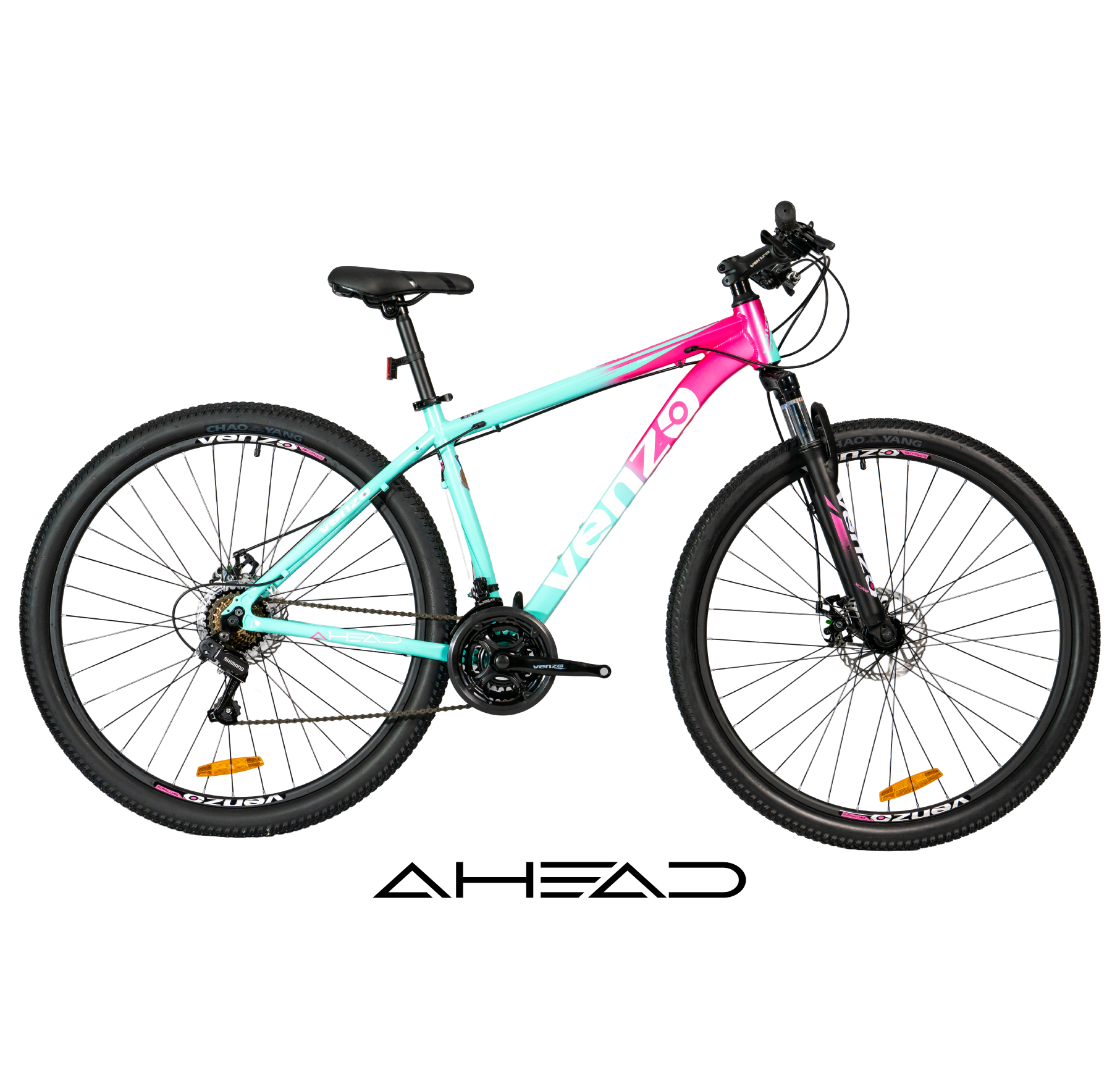 BICI-VENZO-AHEAD-2025-21-VEL-TEAL-ROSA